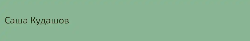 Саша Кудашов